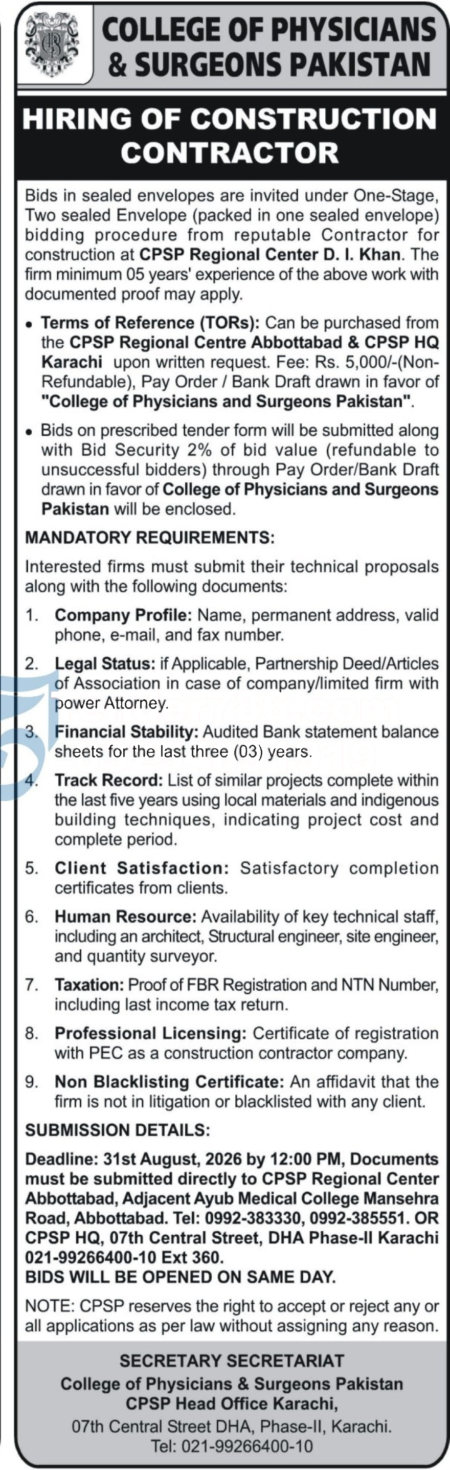 Tender Document