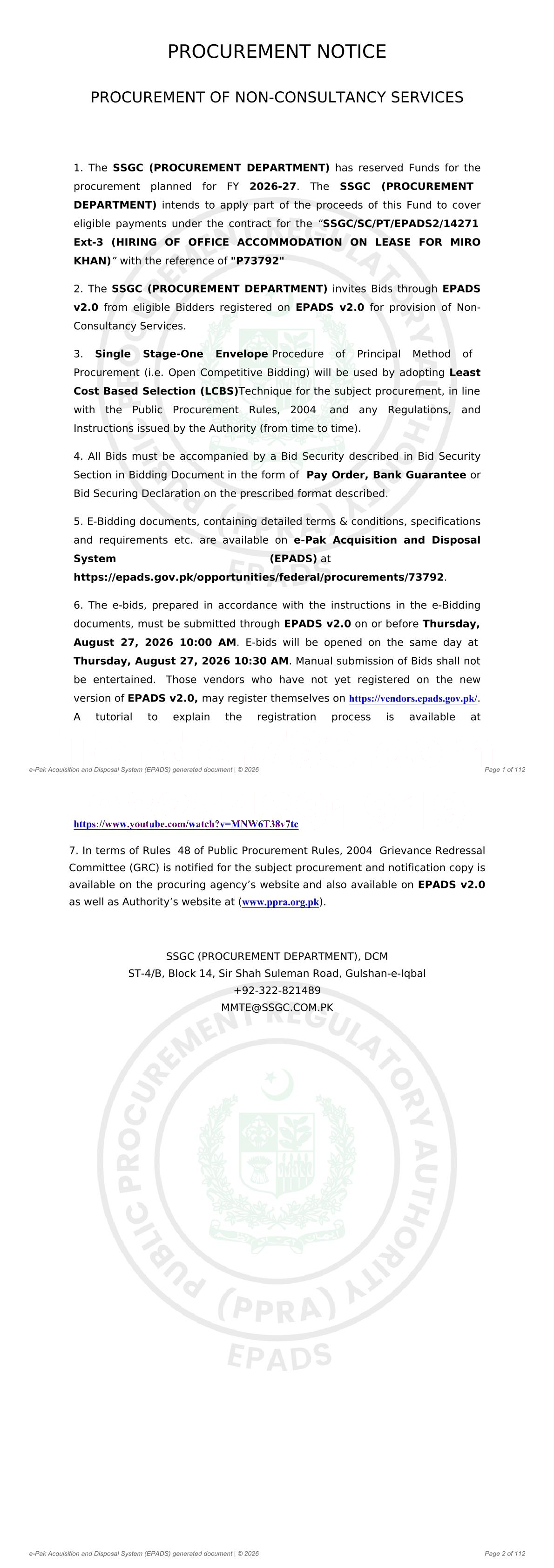 Tender Document