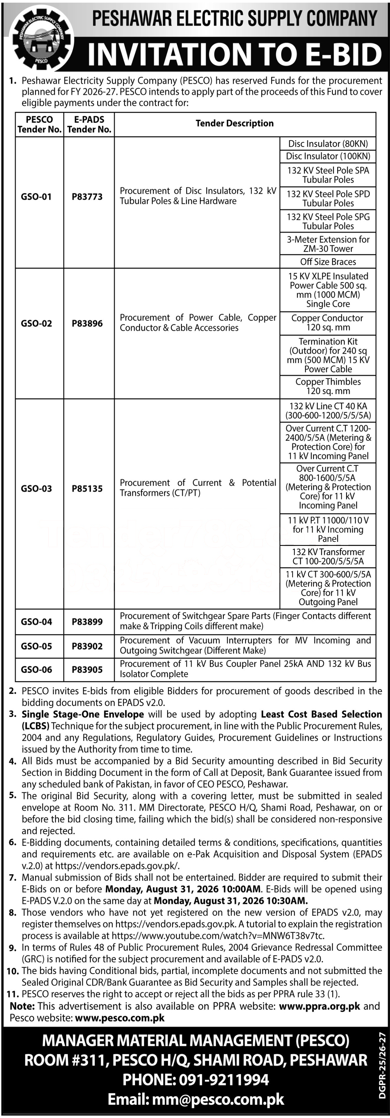 Tender Document