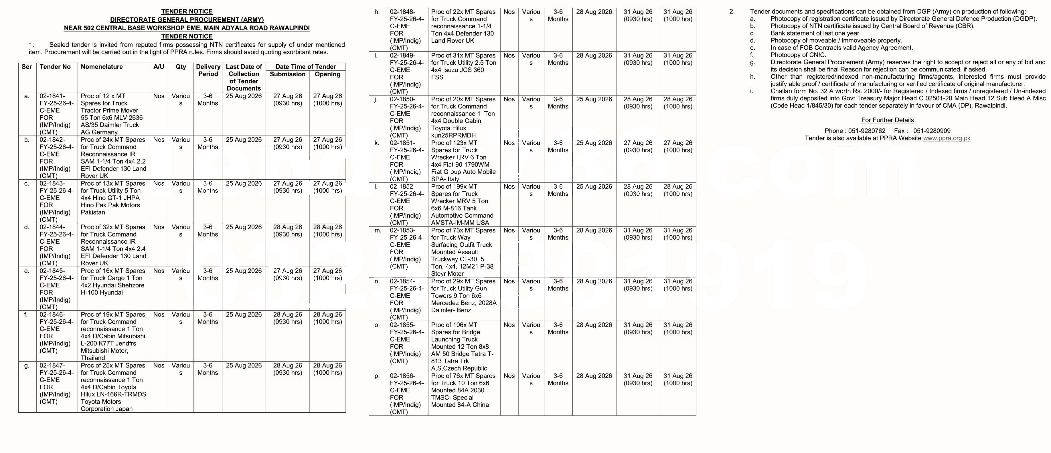Tender Document