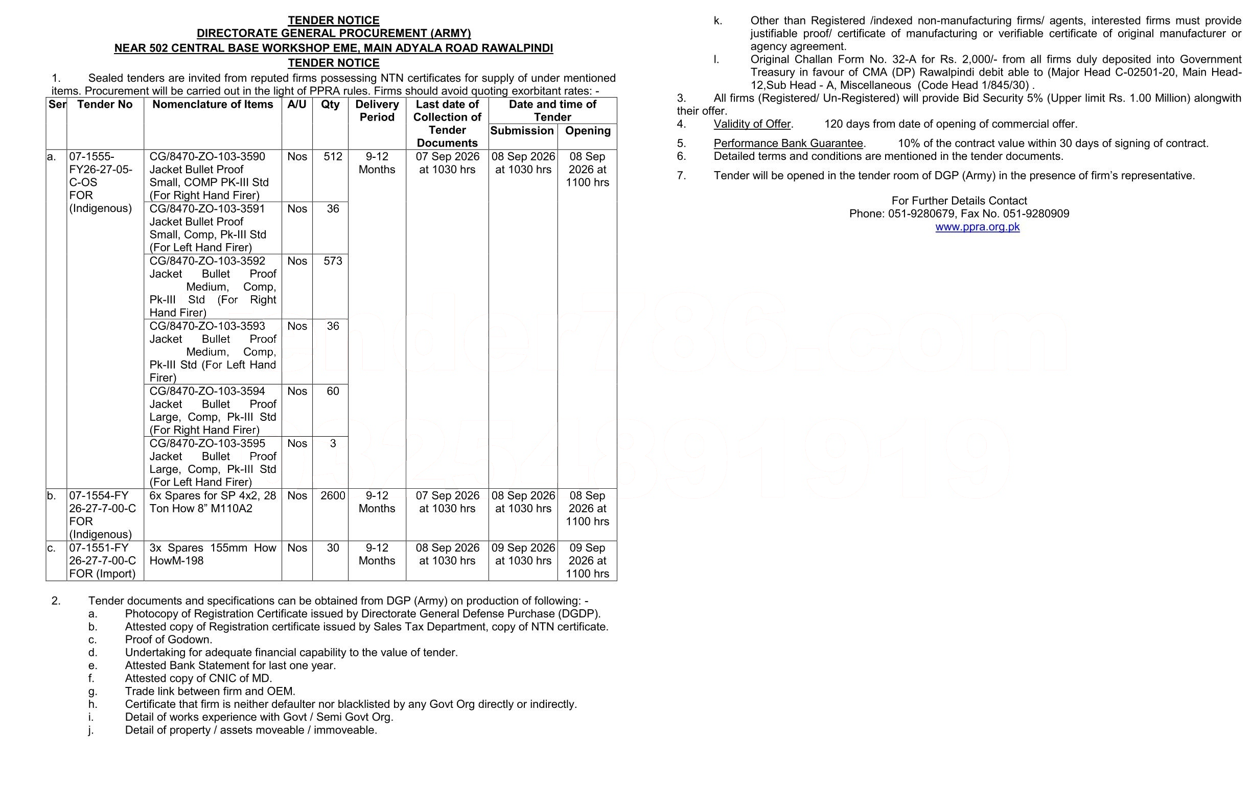 Tender Document