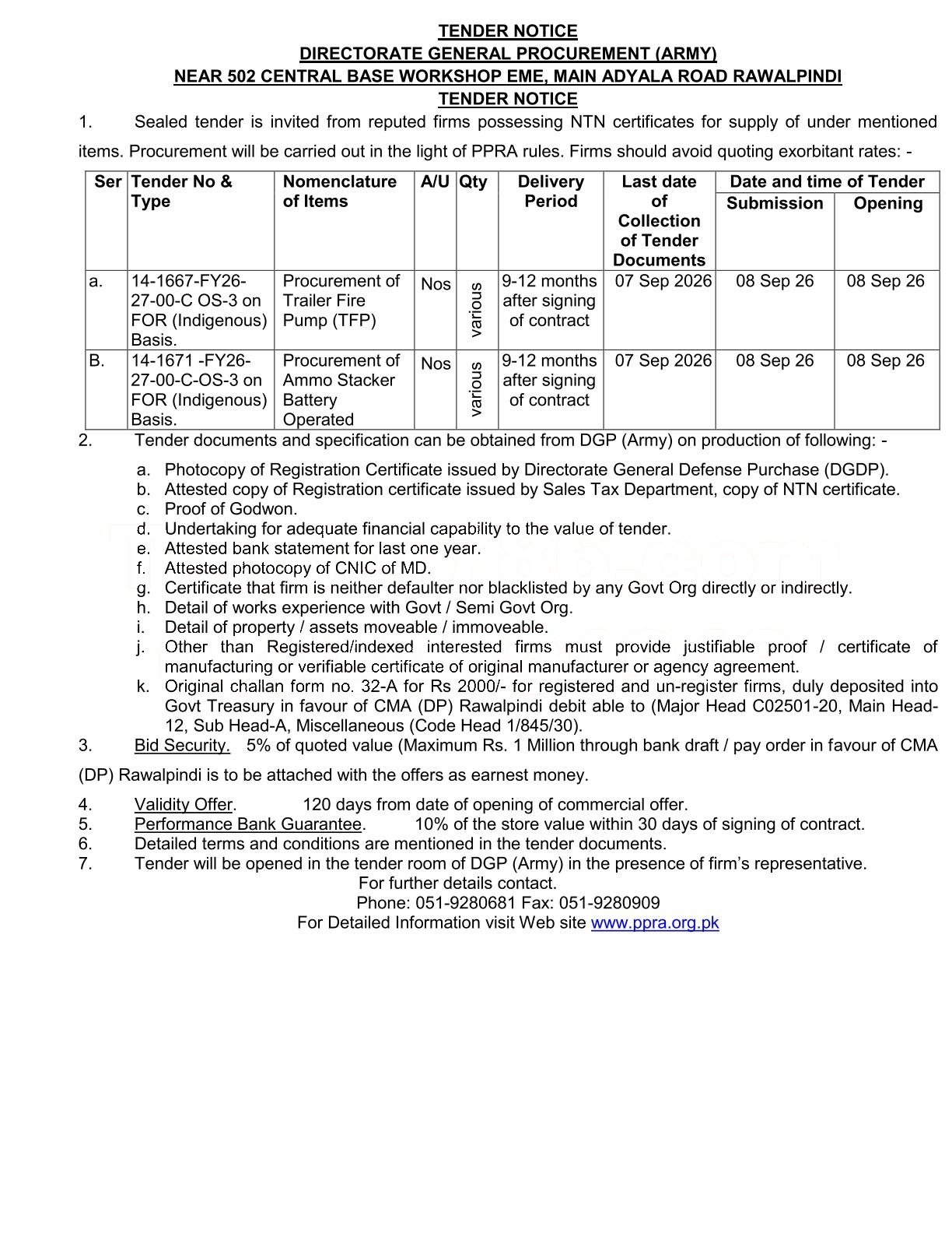 Tender Document