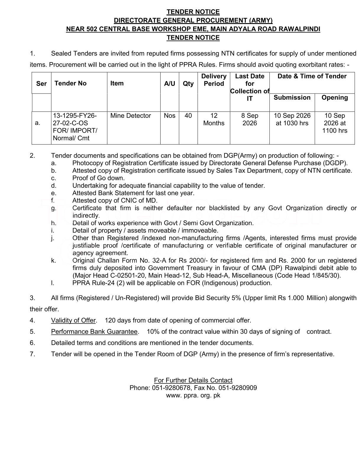 Tender Document