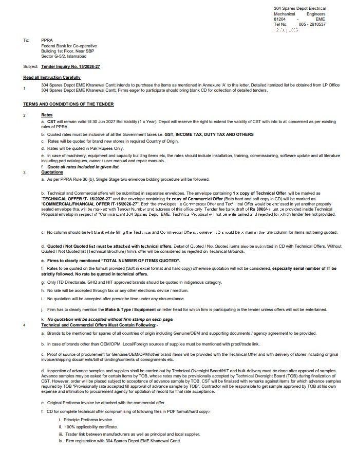 Tender Document