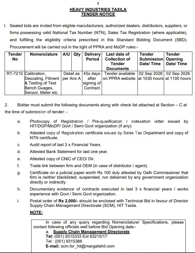 Tender Document