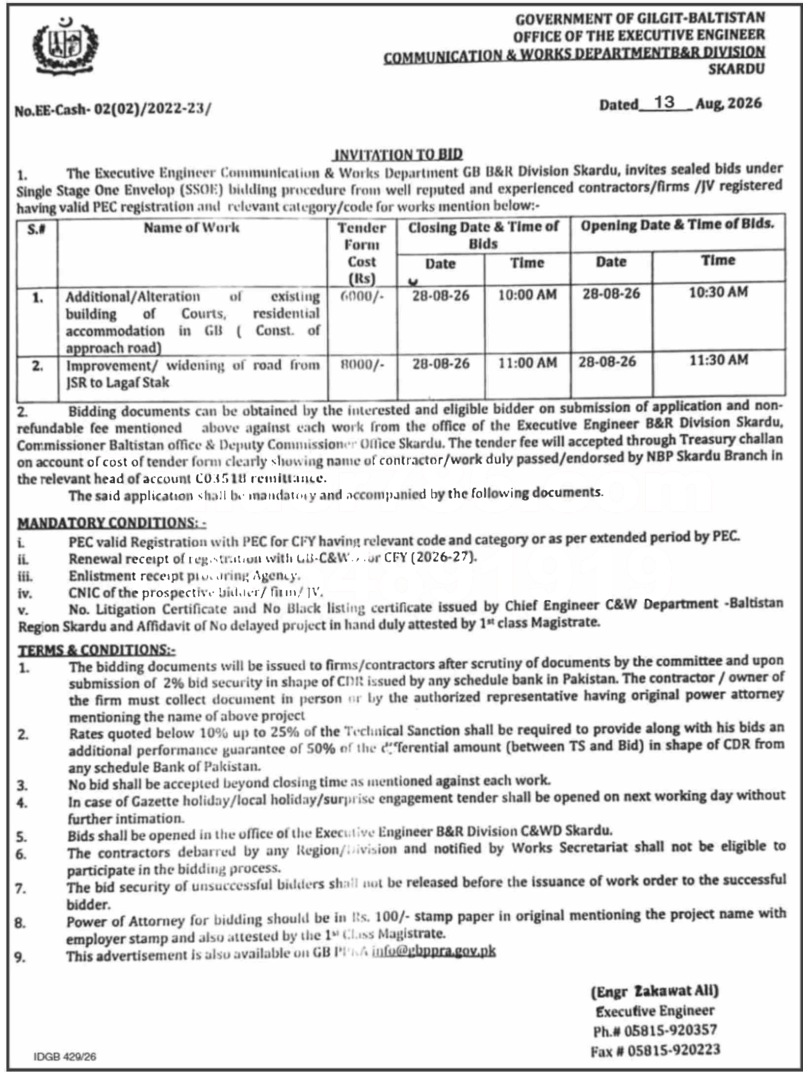 Tender Document