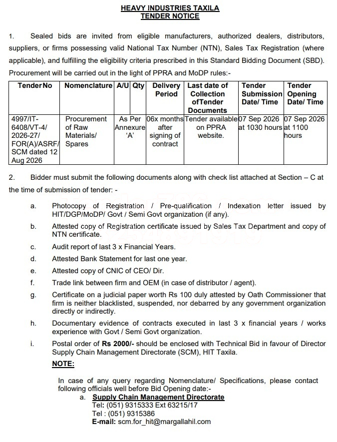 Tender Document