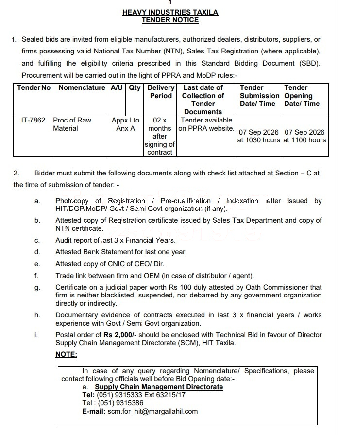 Tender Document