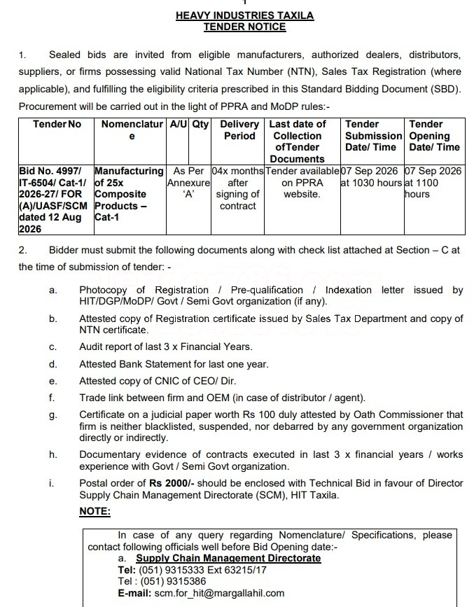 Tender Document