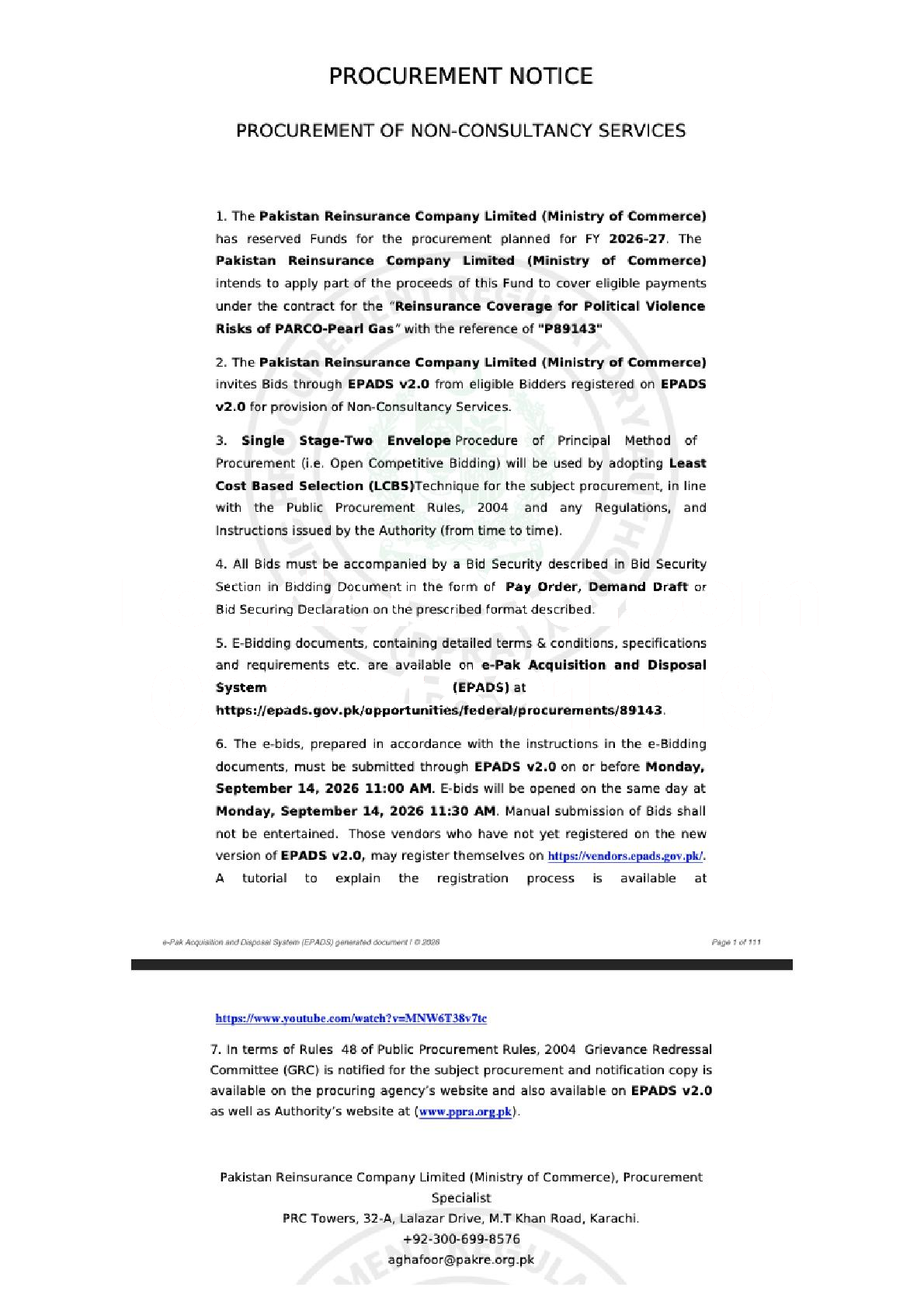 Tender Document