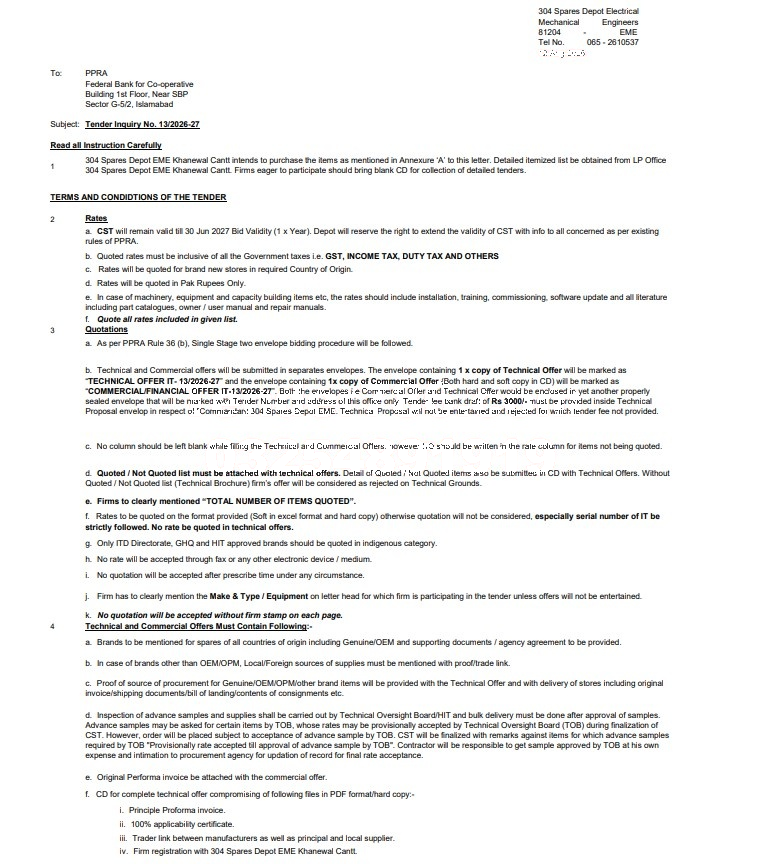 Tender Document