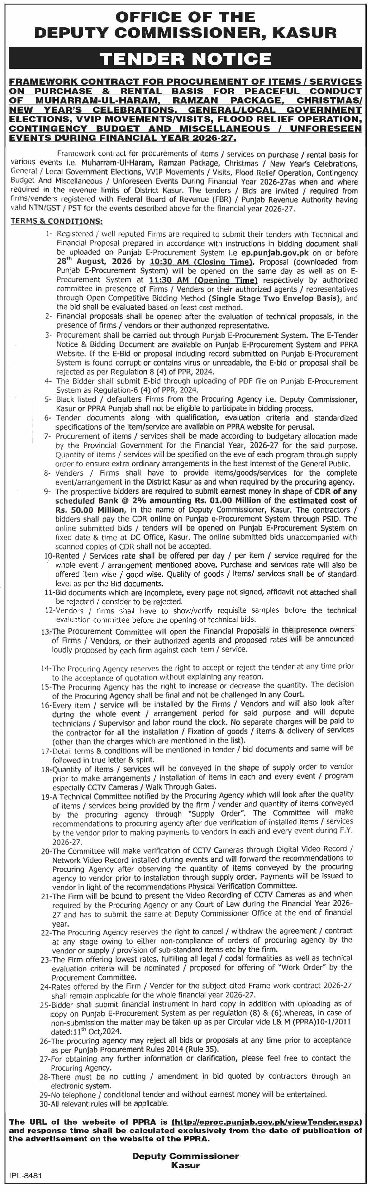 Tender Document