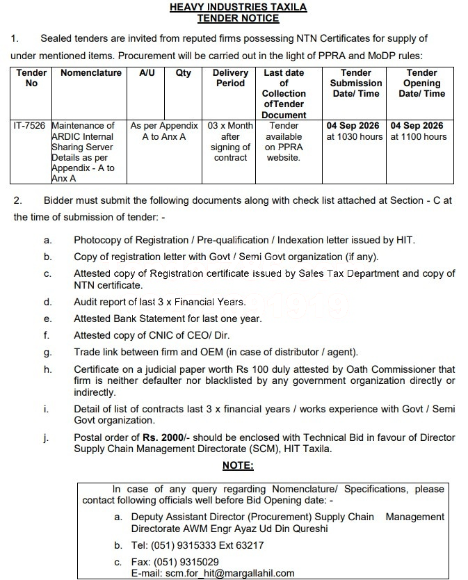 Tender Document