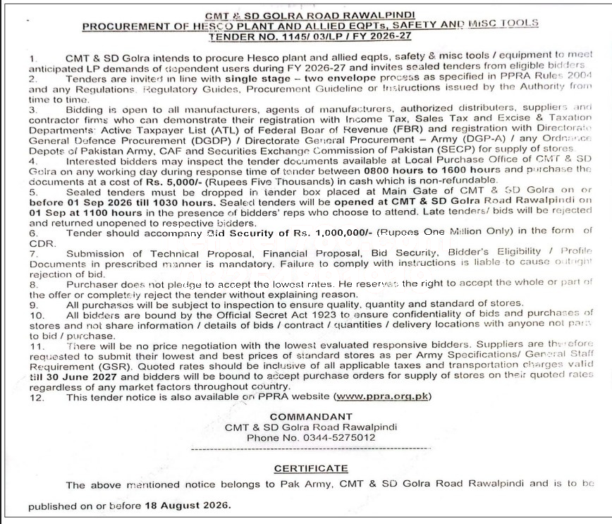 Tender Document
