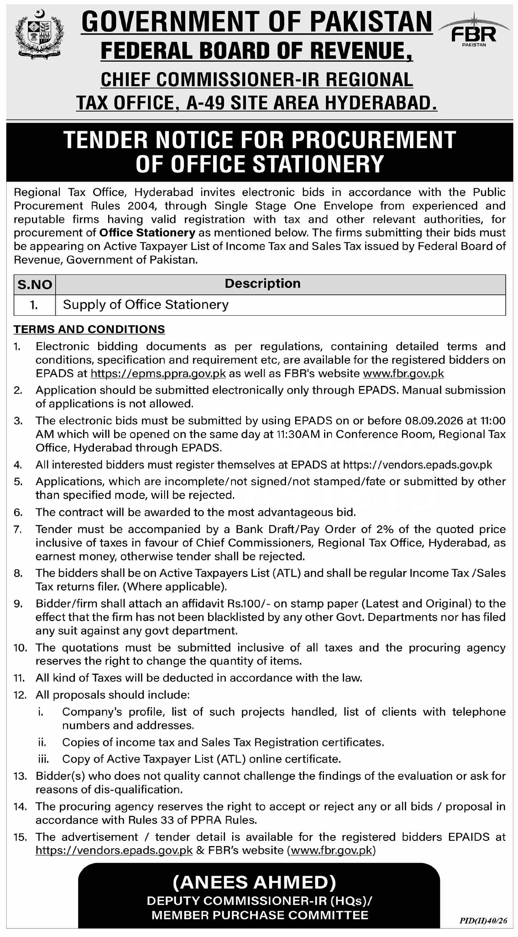 Tender Document
