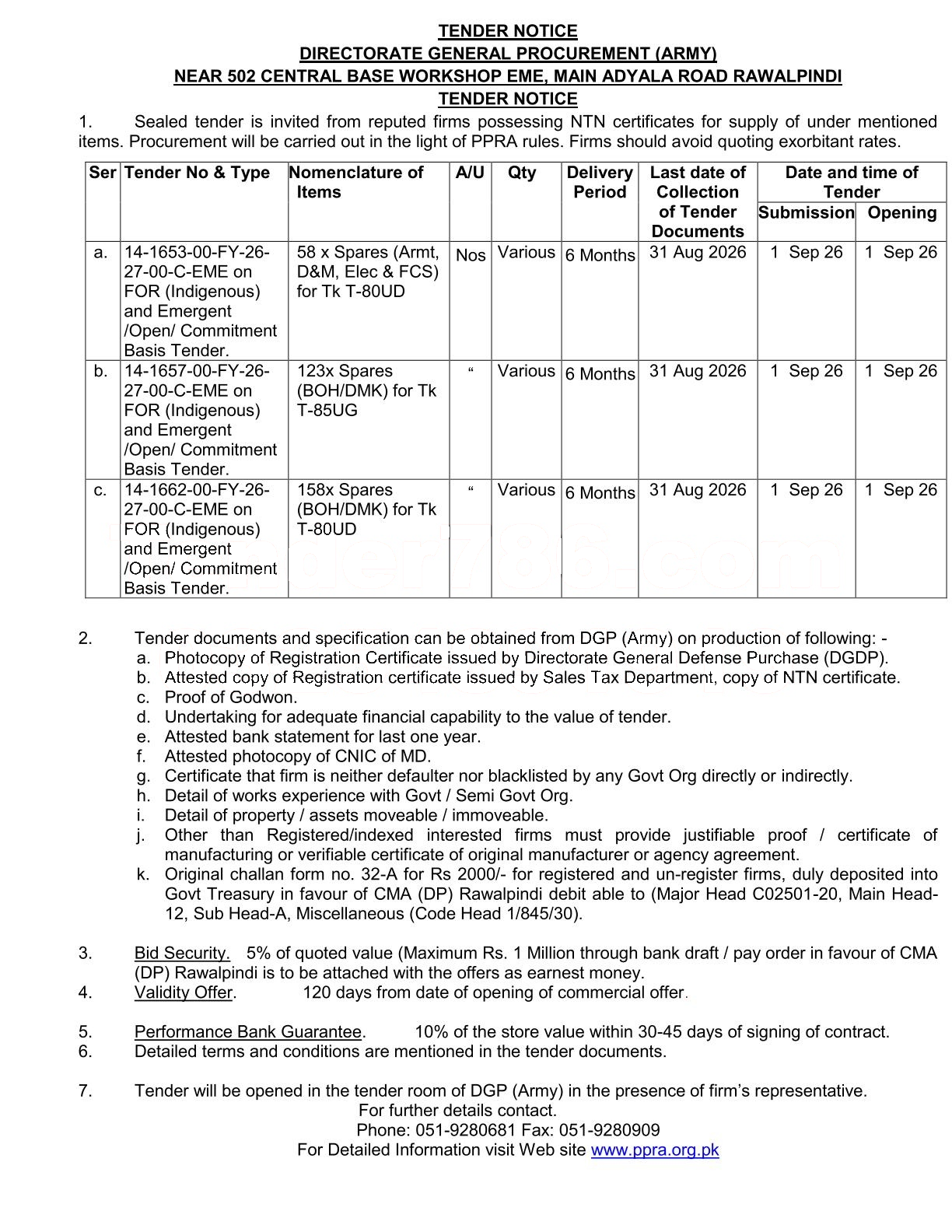 Tender Document