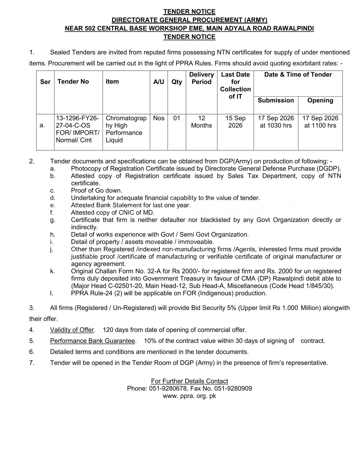Tender Document