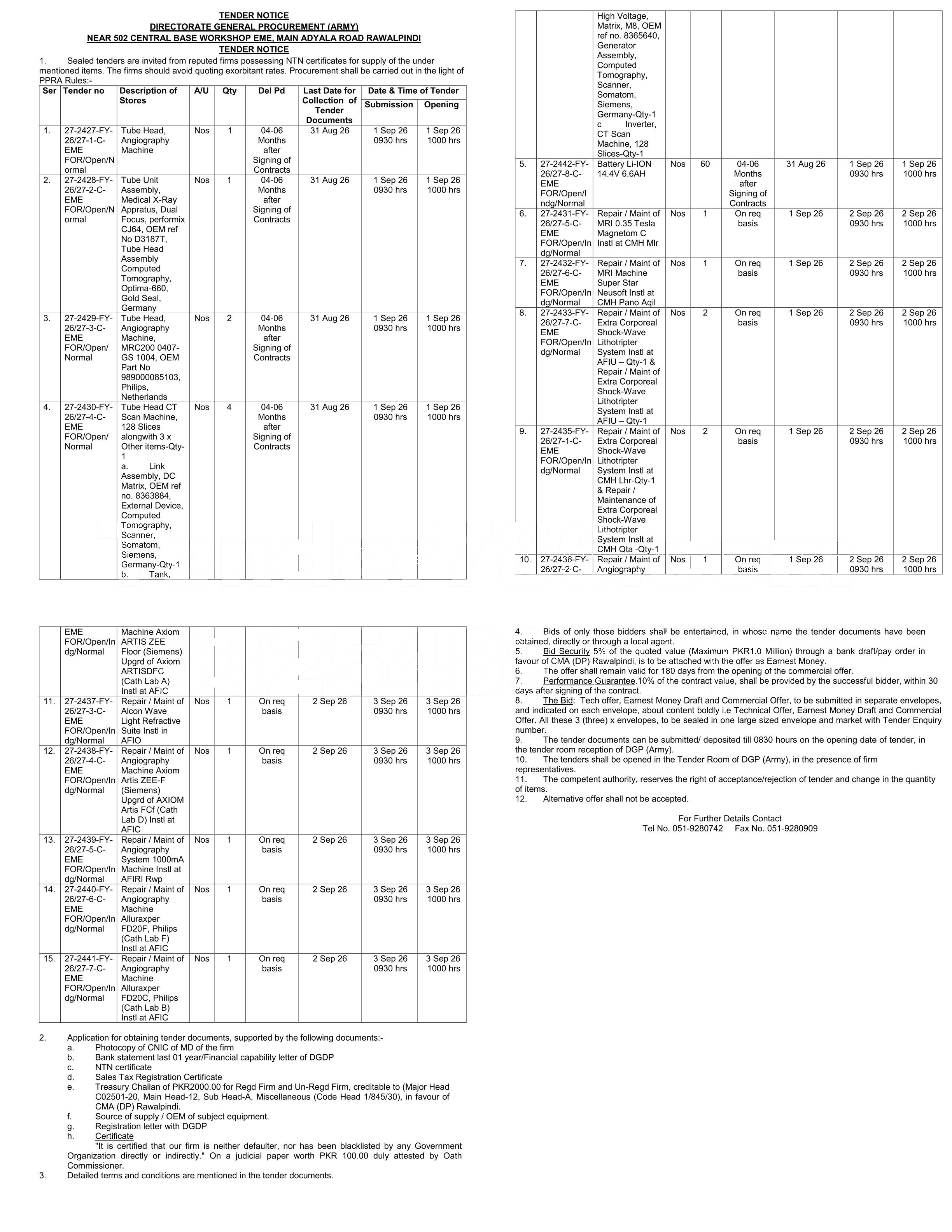 Tender Document