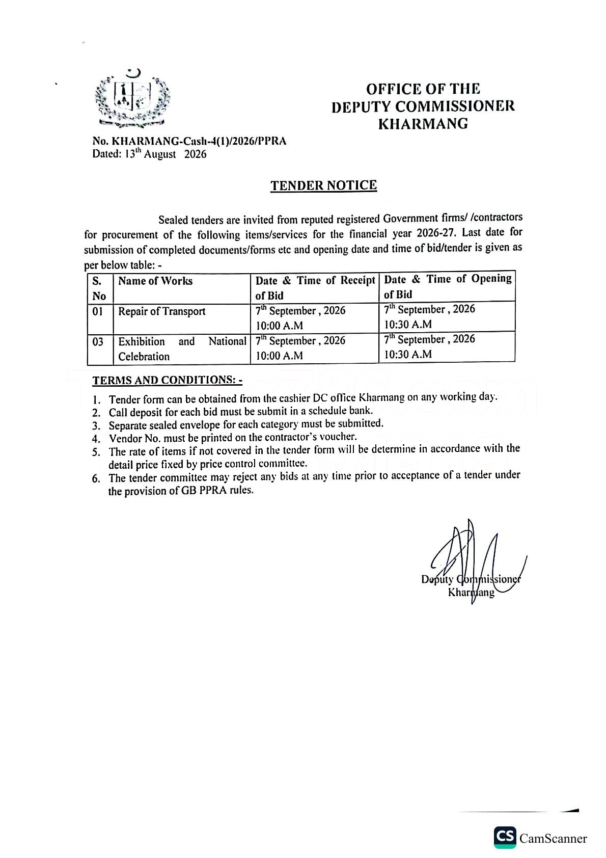 Tender Document