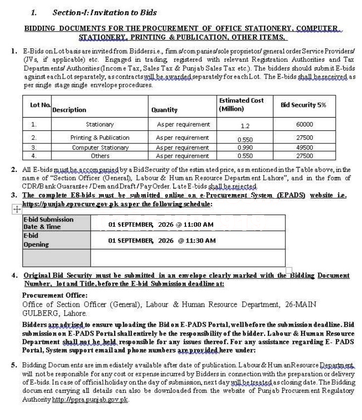 Tender Document