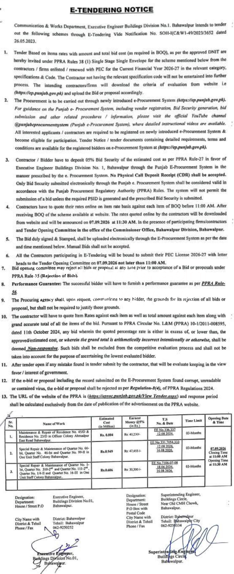 Tender Document