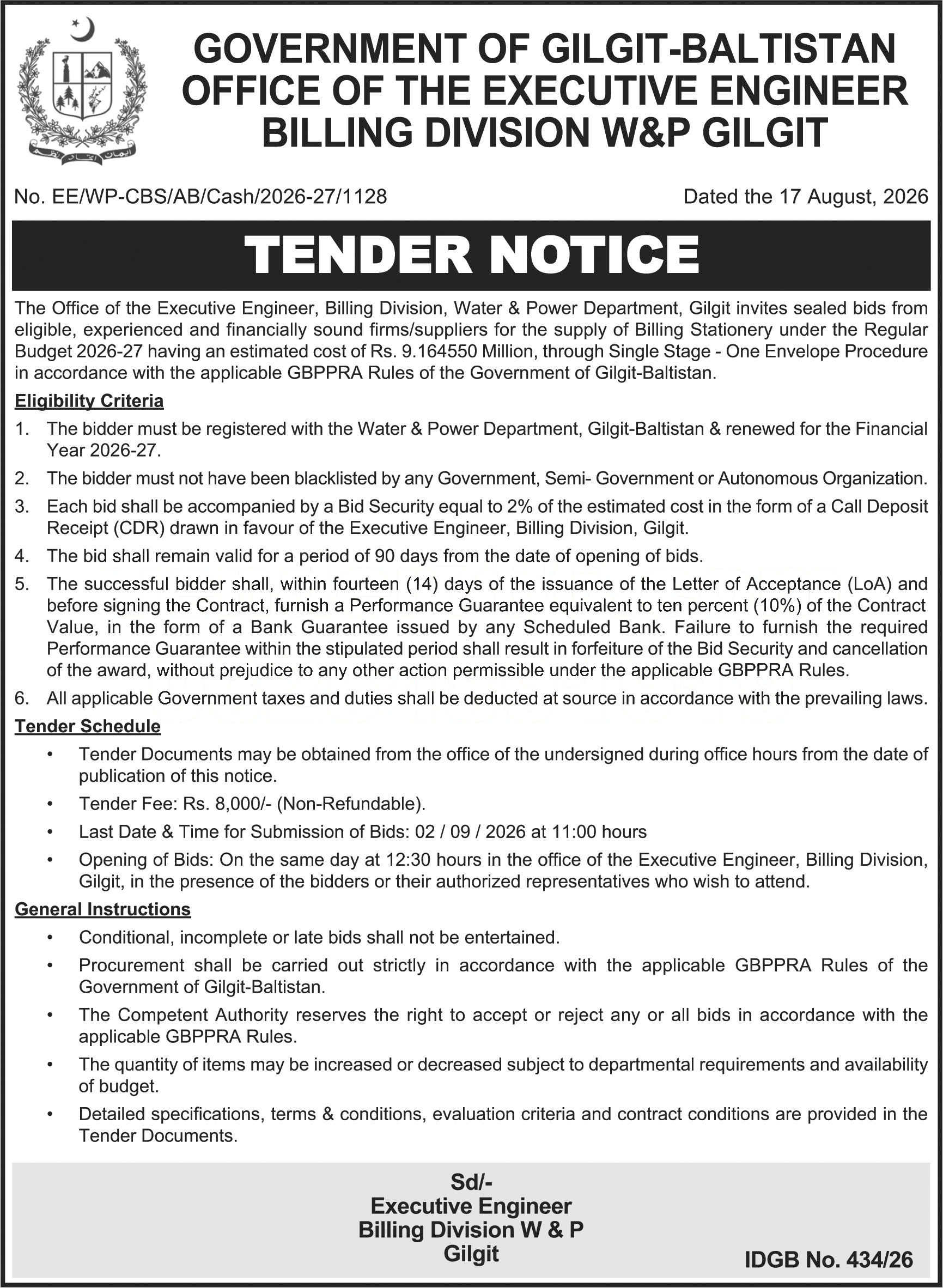 Tender Document