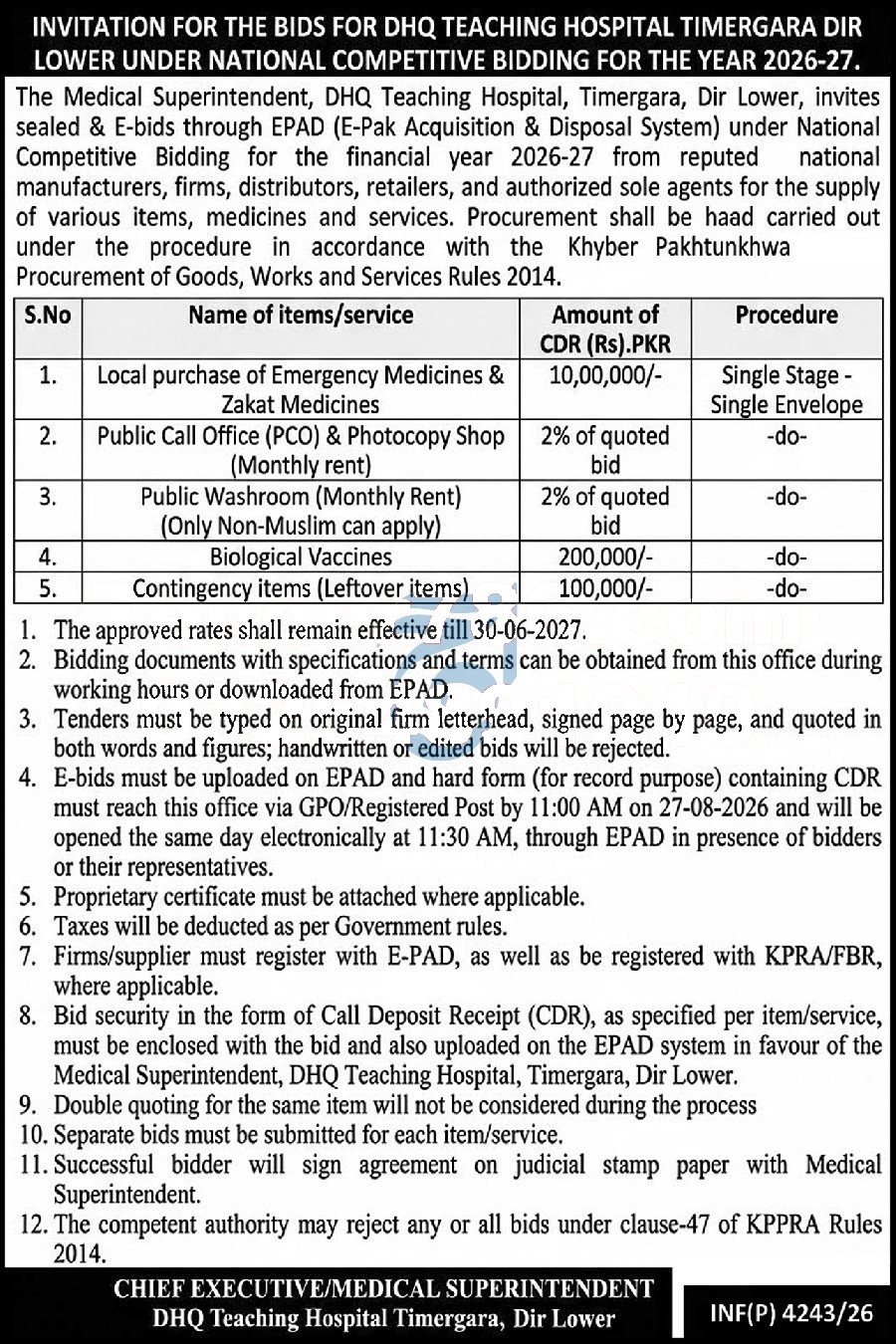 Tender Document
