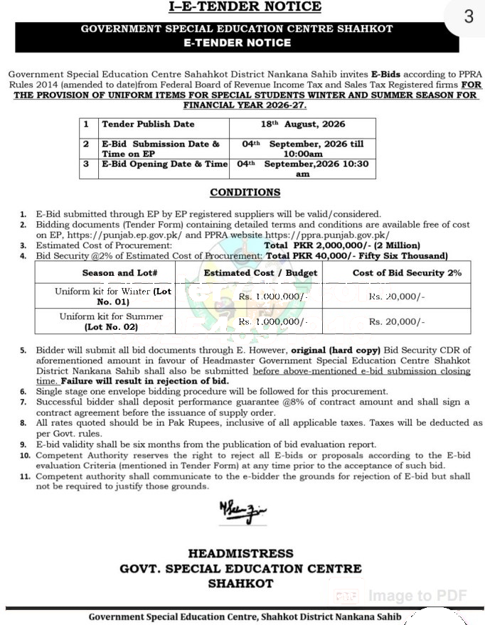 Tender Document