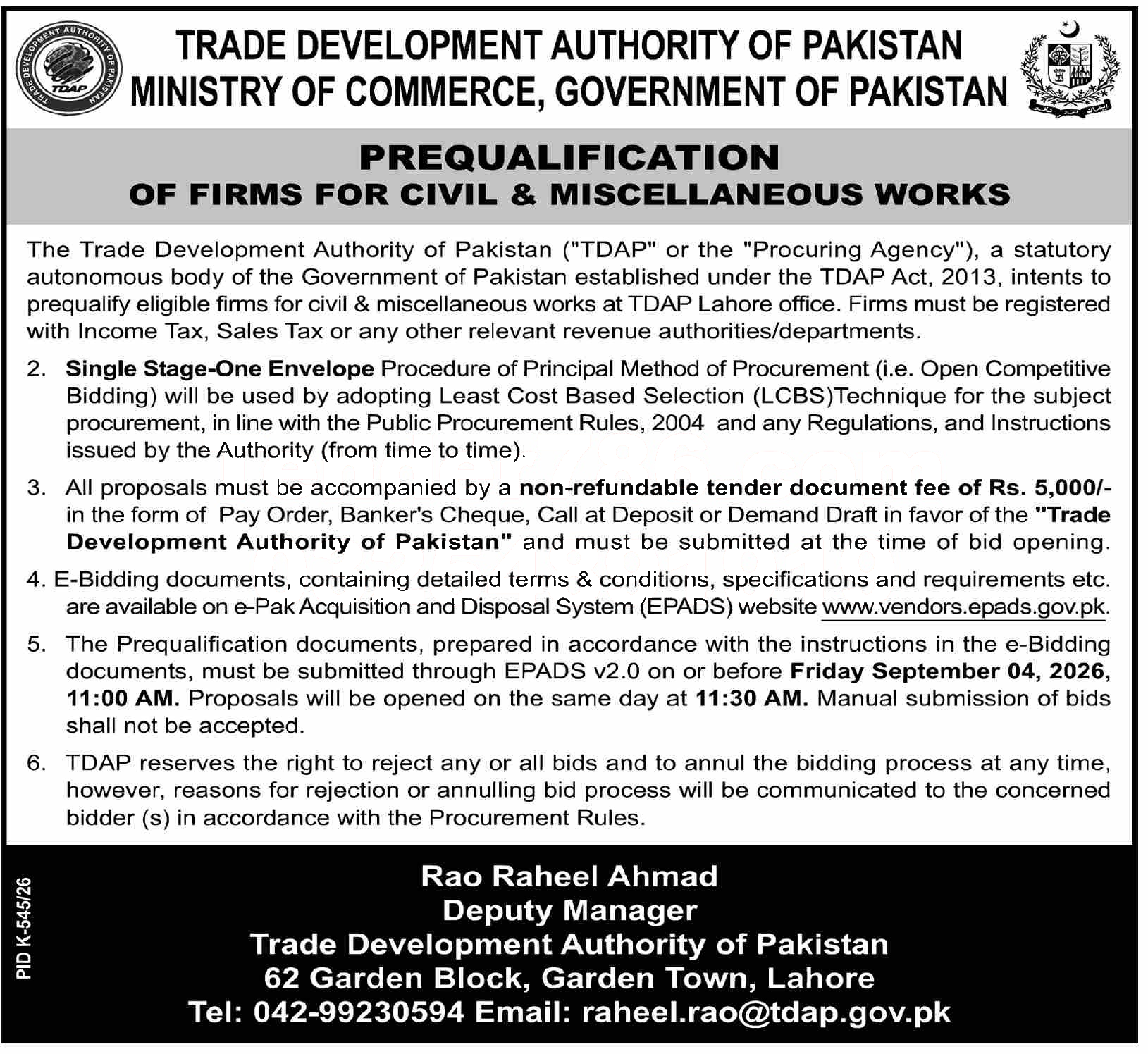 Tender Document
