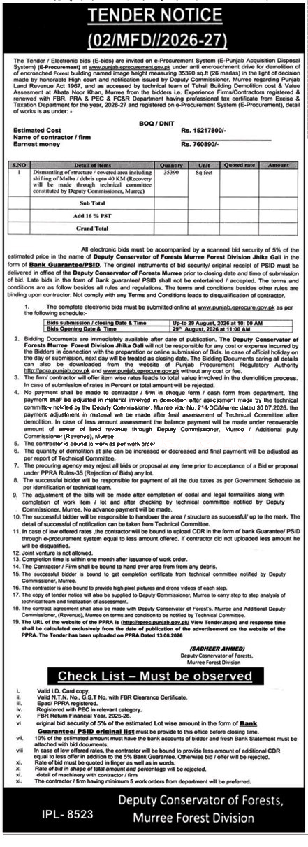 Tender Document