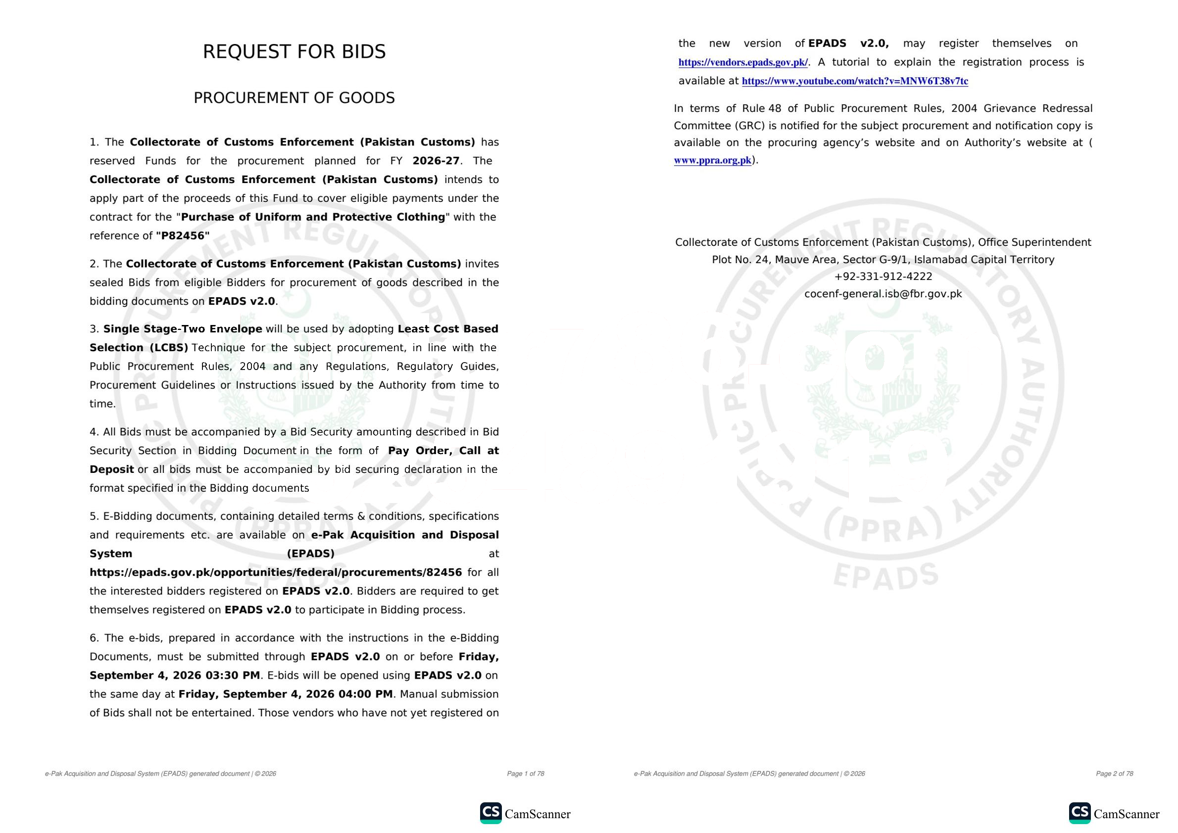 Tender Document