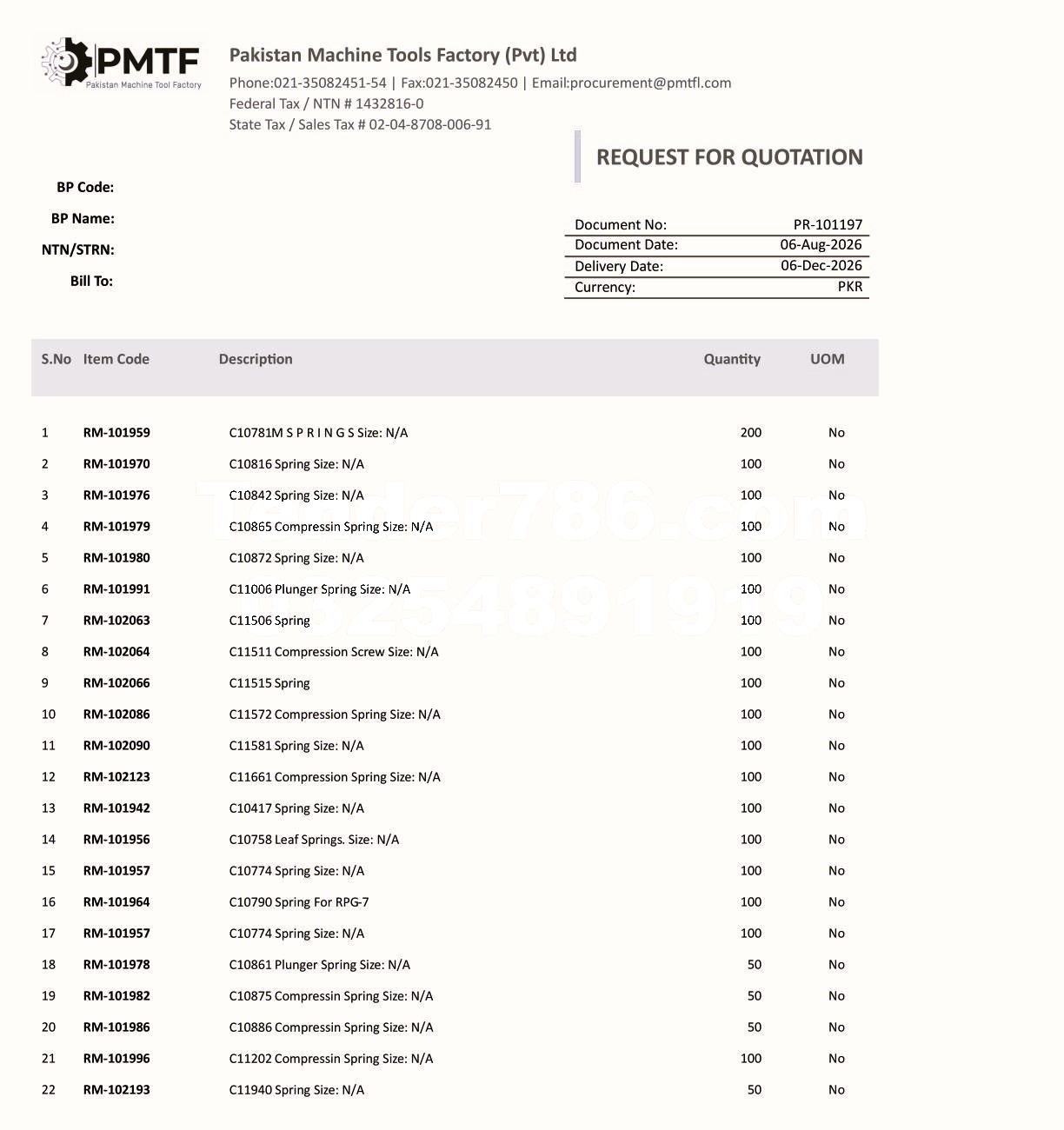 Tender Document