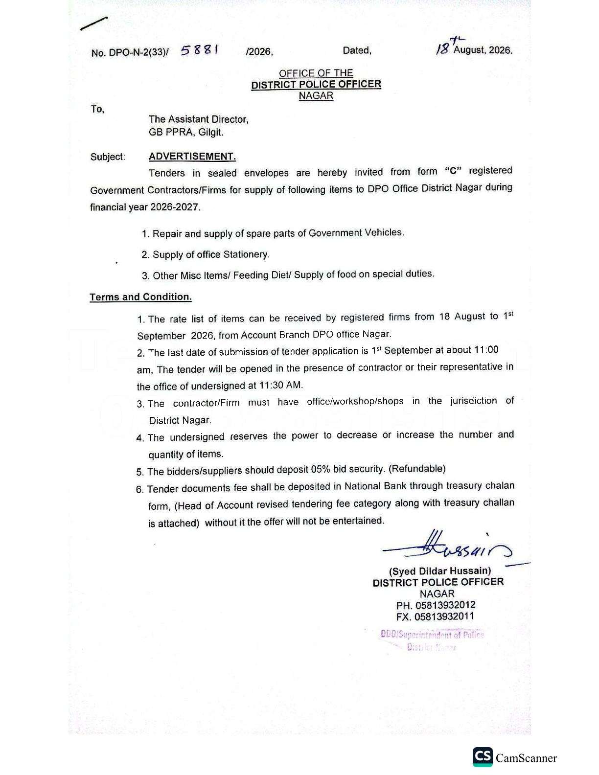 Tender Document