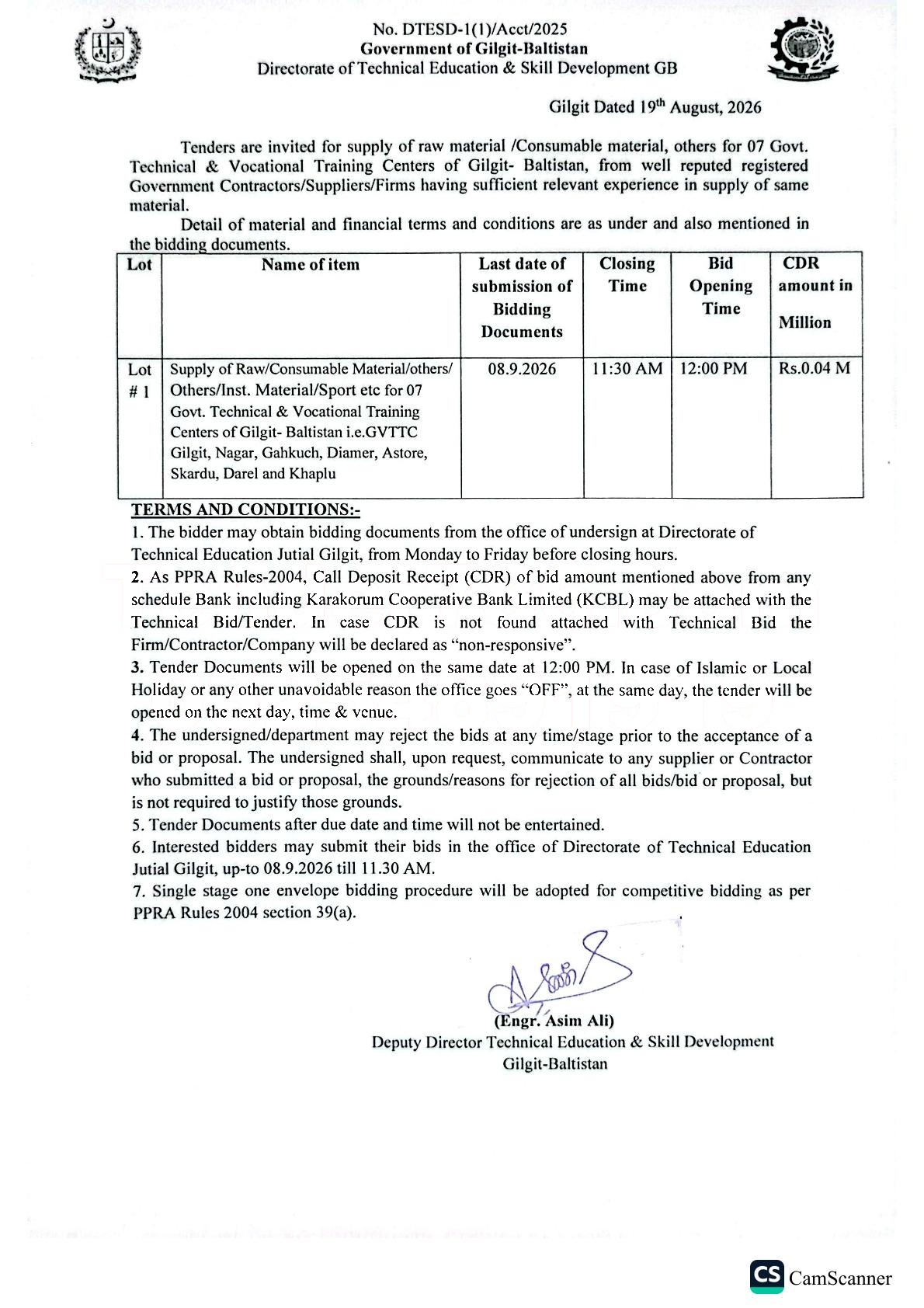 Tender Document