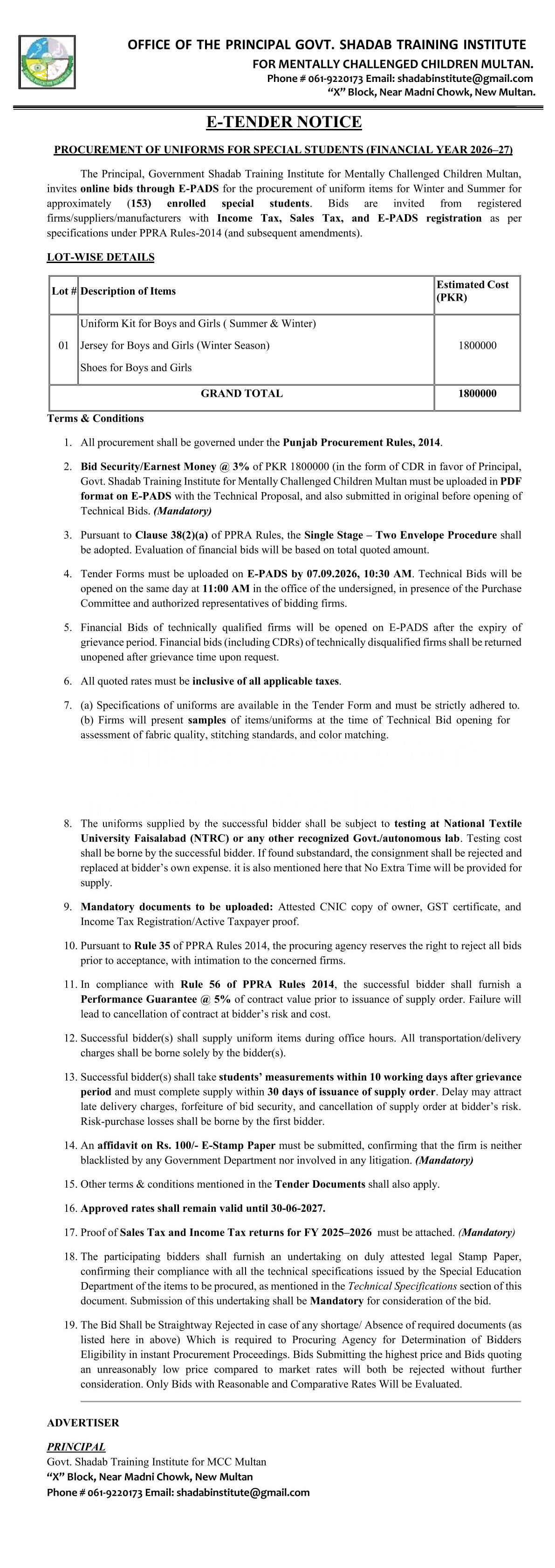 Tender Document