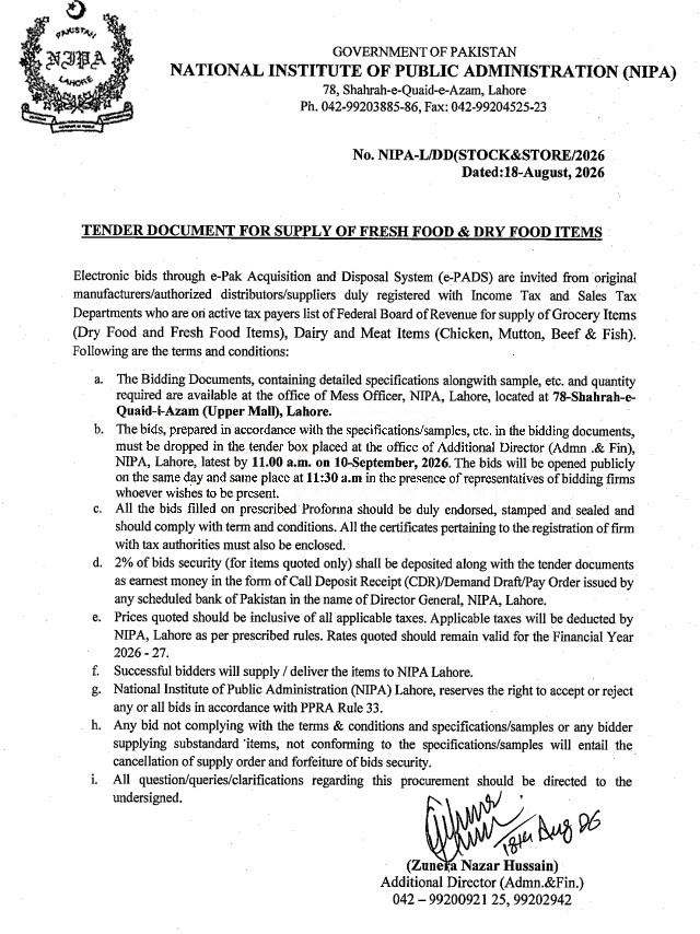 Tender Document
