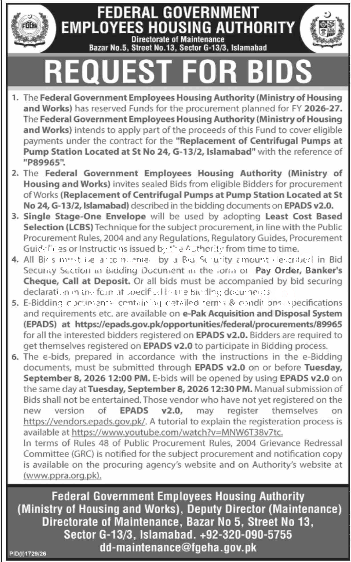 Tender Document