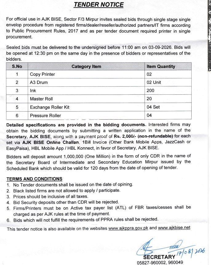Tender Document