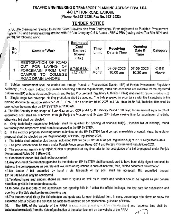 Tender Document