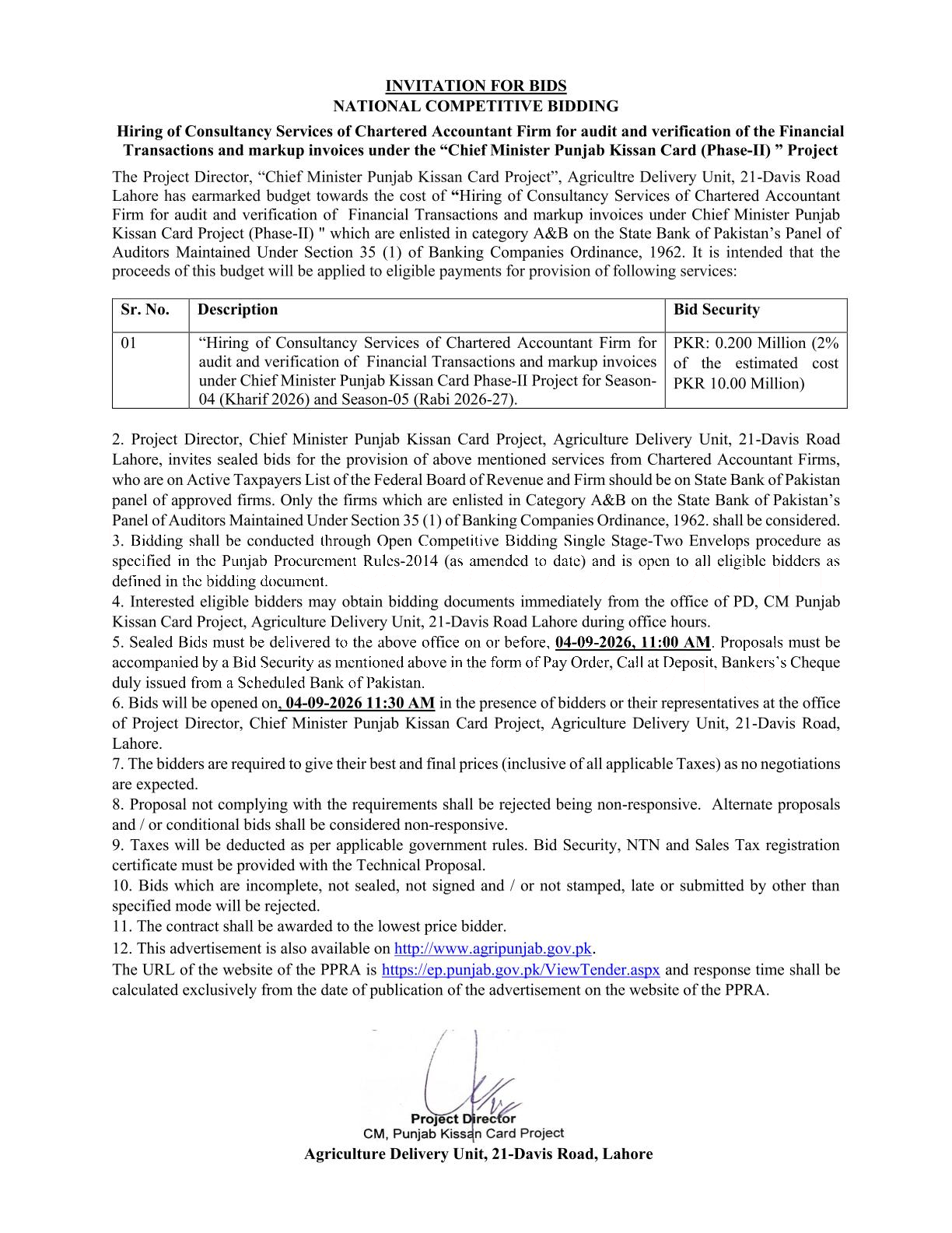 Tender Document