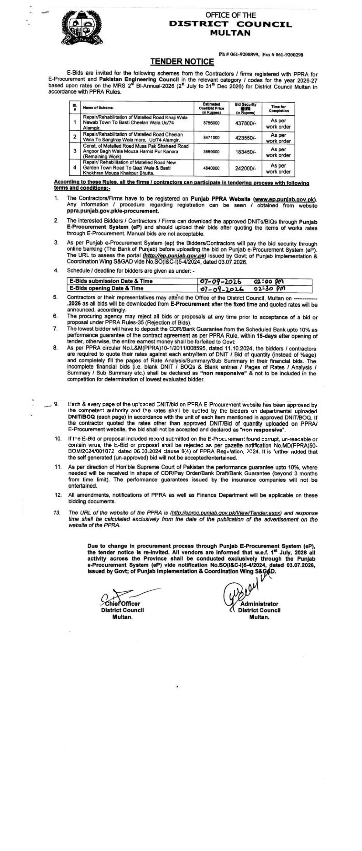 Tender Document