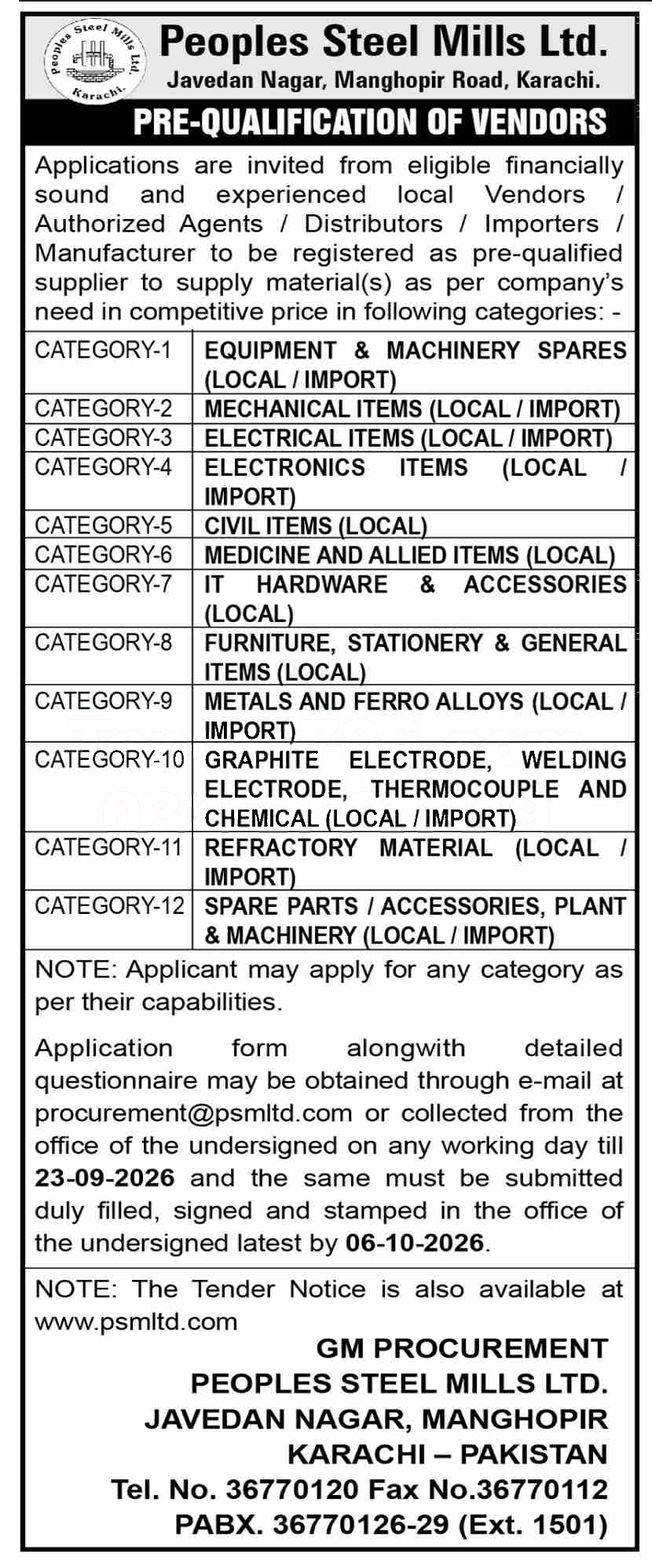 Tender Document