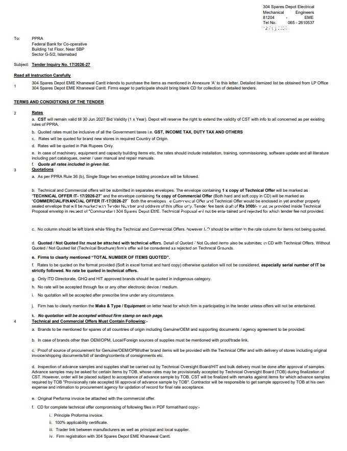 Tender Document
