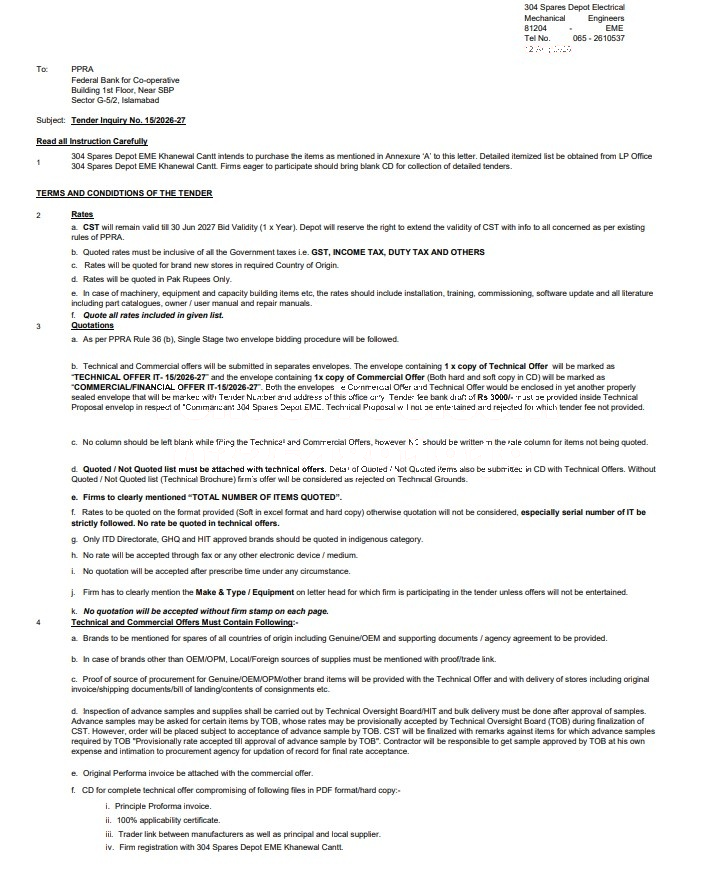 Tender Document