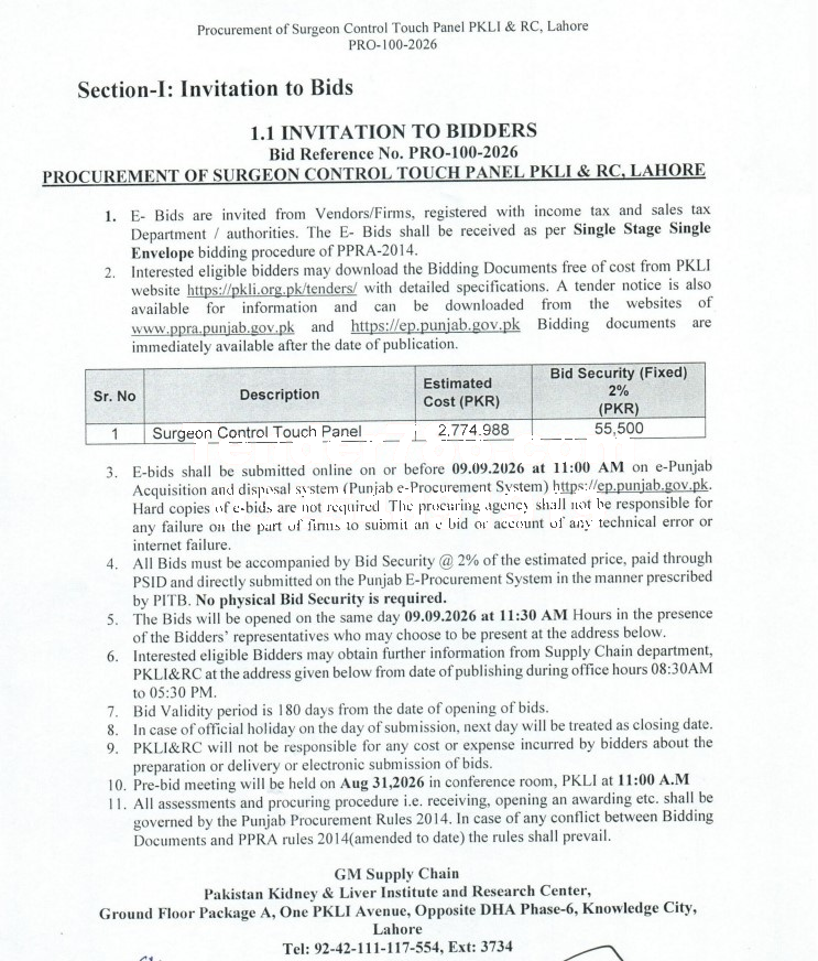 Tender Document