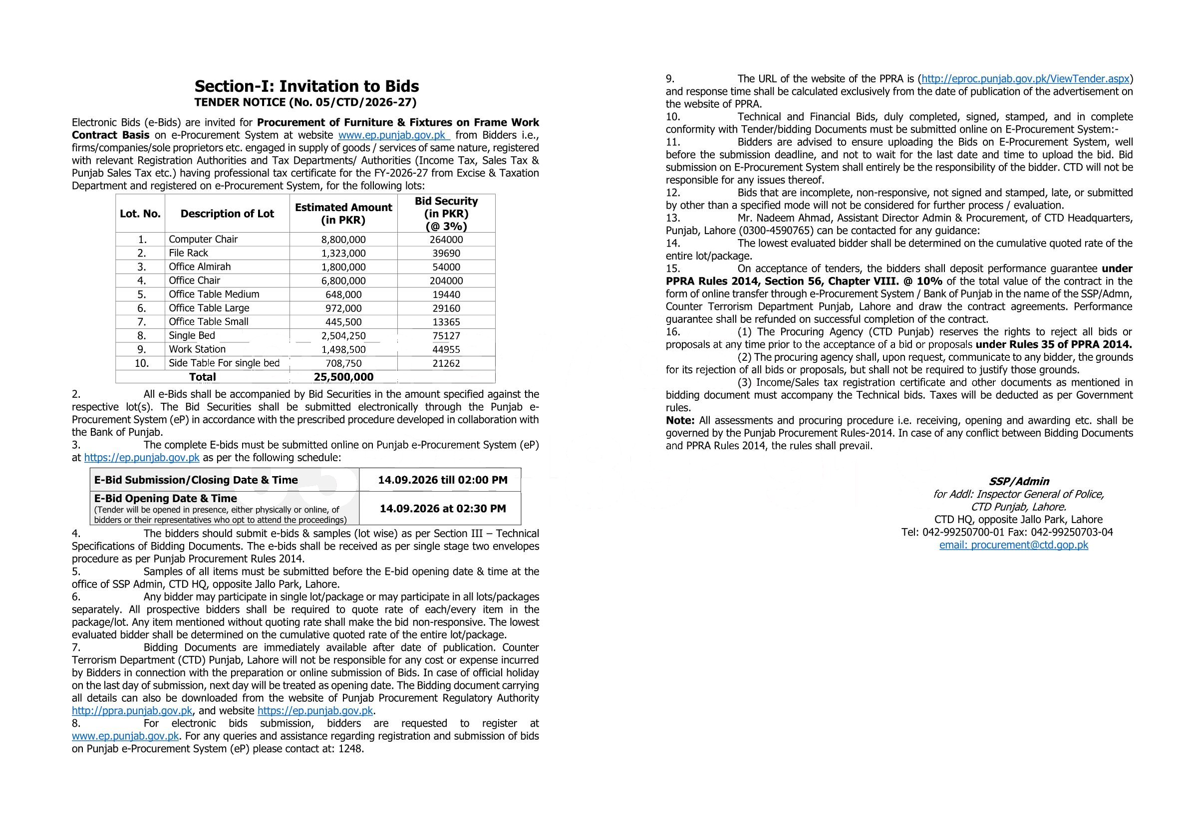 Tender Document
