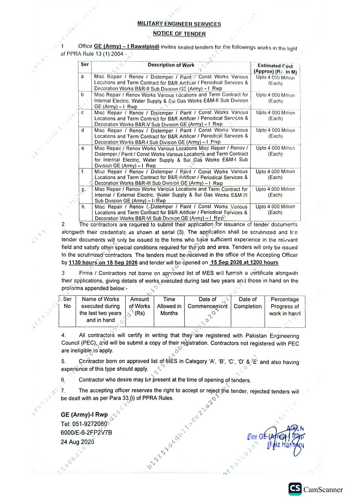 Tender Document