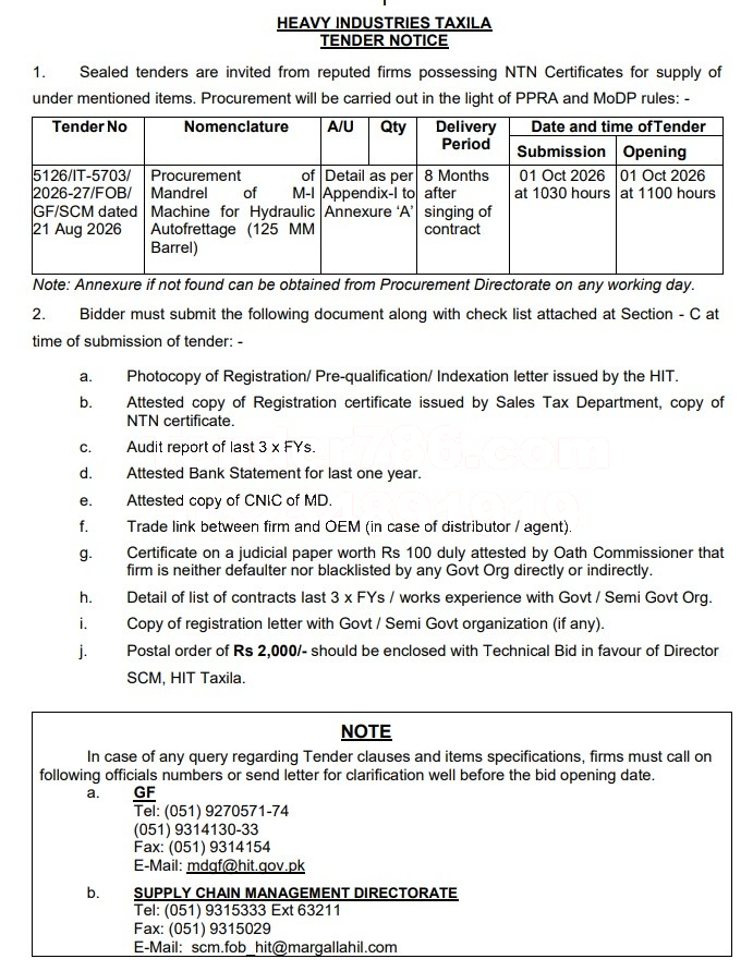 Tender Document