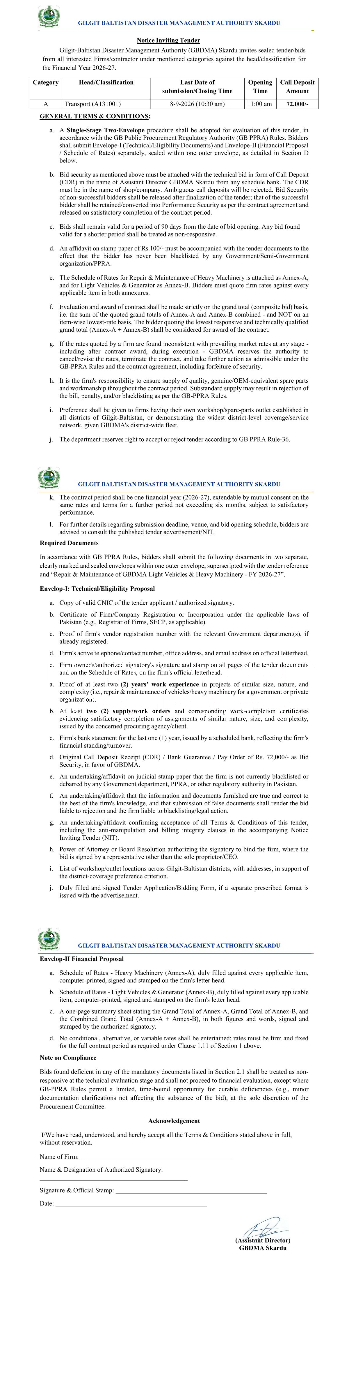 Tender Document