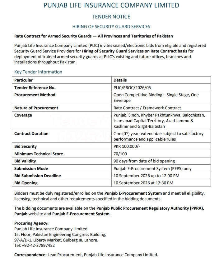 Tender Document